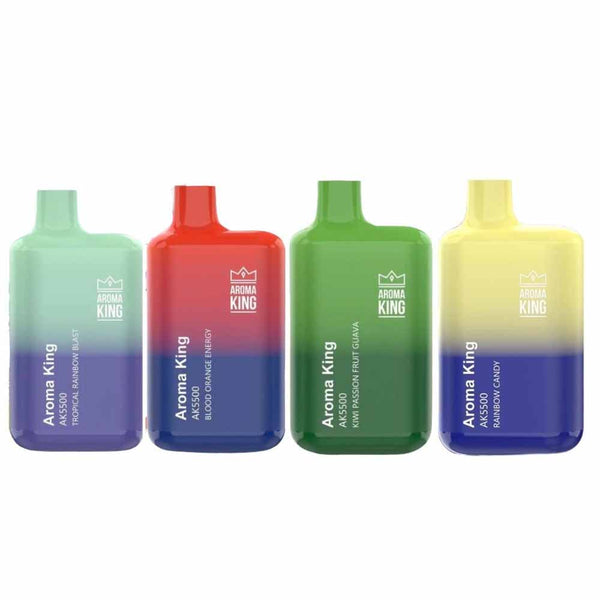 0% Aroma King AK5500 Disposable Vape Pod- Box of 10