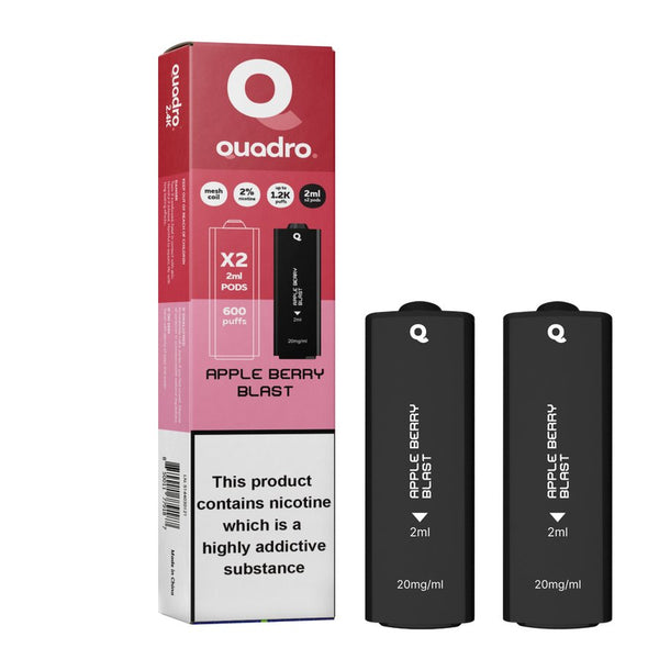 4 in 1 Quadro 2400 Puffs Replacement Pods - Box of 10