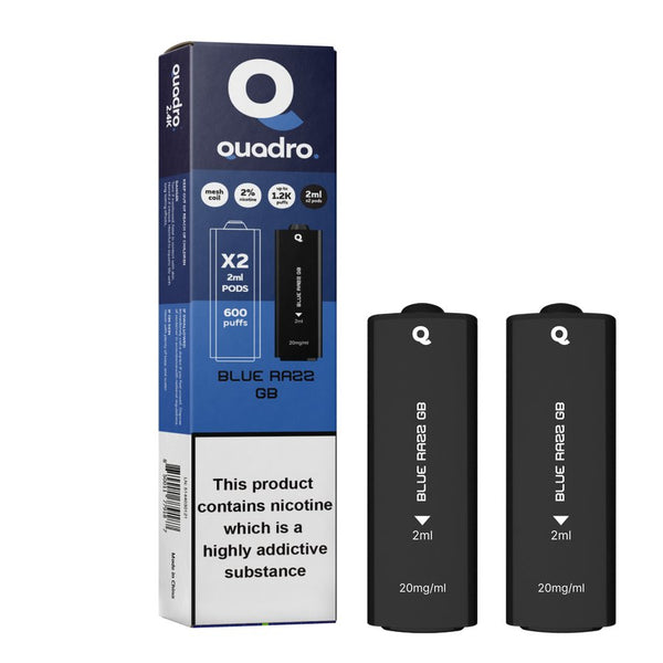 4 in 1 Quadro 2400 Puffs Replacement Pods - Box of 10