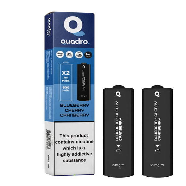 4 in 1 Quadro 2400 Puffs Replacement Pods - Box of 10
