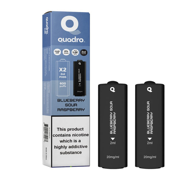 4 in 1 Quadro 2400 Puffs Replacement Pods - Box of 10