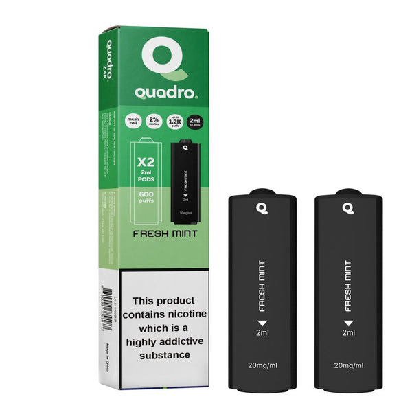 4 in 1 Quadro 2400 Puffs Replacement Pods - Box of 10