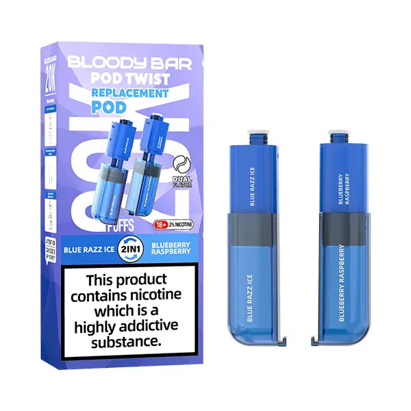 Bloody Bar Pod Twist 20K Blue Razz Ice / Blueberry Raspberry Refill Pod