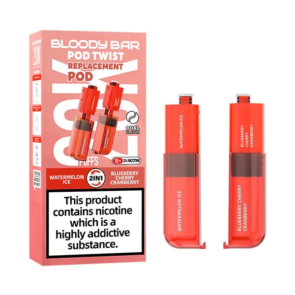 Bloody Bar Pod Twist 20K Watermelon Ice / Blueberry Cherry Cranberry Refill Pod