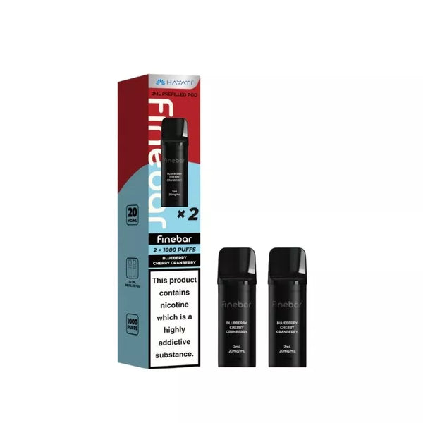 Hayati Finebar 1000 Blueberry Cherry Cranberry Prefilled Pods