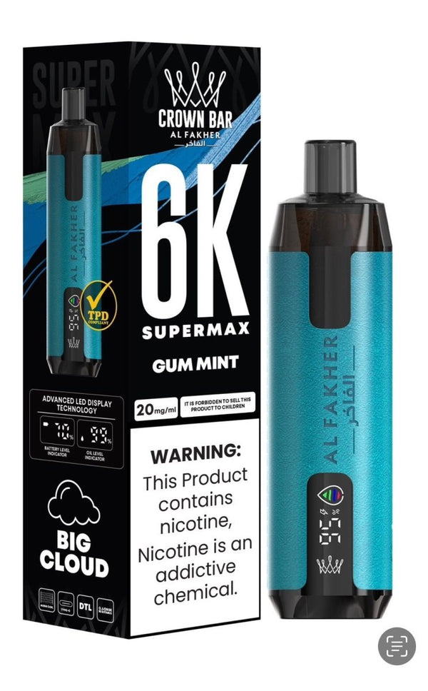 Al Fakher Supermax 6k Puffs Disposable Vape Pod Kit (Box of 10)