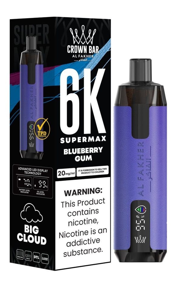 Al Fakher Supermax 6k Puffs Disposable Vape Pod Kit (Box of 10)