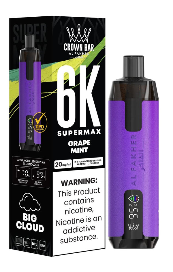 Al Fakher Supermax 6k Puffs Disposable Vape Pod Kit (Box of 10)
