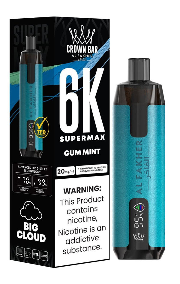 Al Fakher Supermax 6k Puffs Disposable Vape Pod Kit (Box of 10)