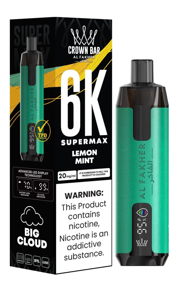 Al Fakher Supermax 6k Puffs Disposable Vape Pod Kit (Box of 10)