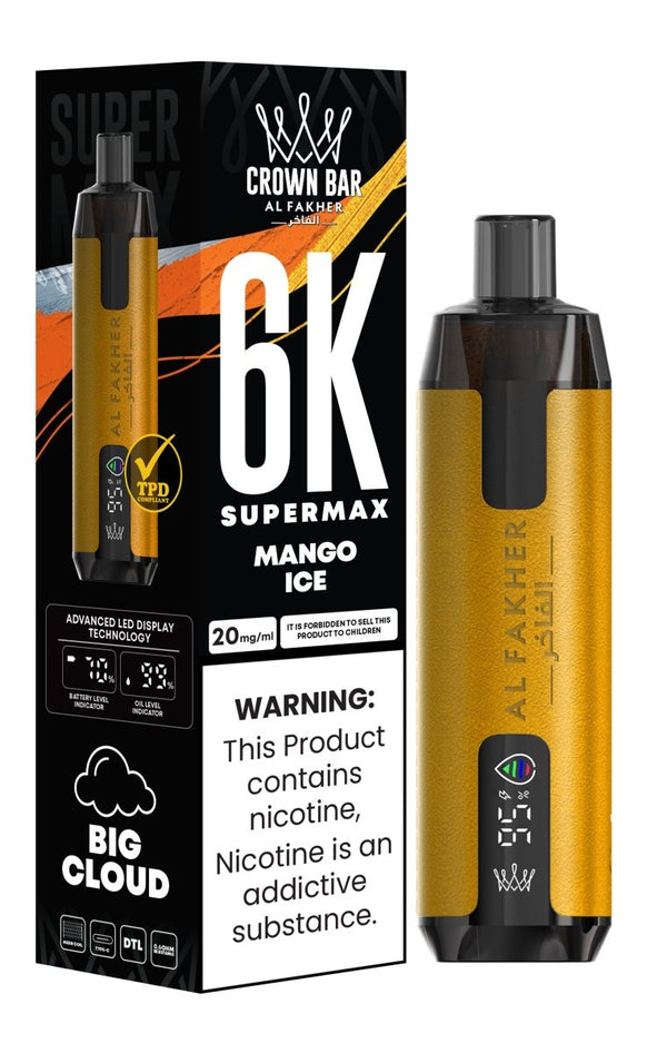 Al Fakher Supermax 6k Puffs Disposable Vape Pod Kit (Box of 10)