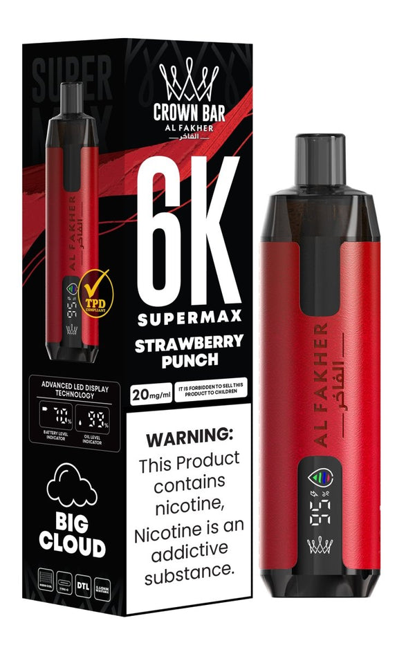 Al Fakher Supermax 6k Puffs Disposable Vape Pod Kit (Box of 10)