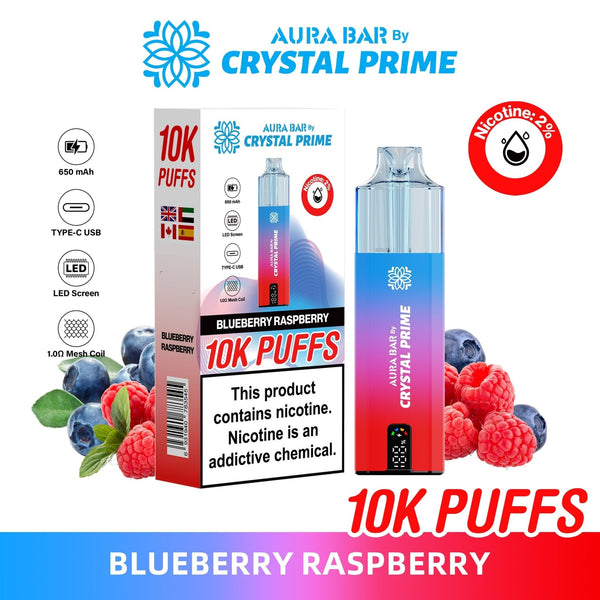 Aura Bar 10000 Disposable Vape By Crystal Prime -Pack of 5