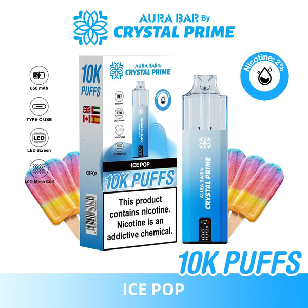 Aura Bar 10000 Disposable Vape By Crystal Prime -Pack of 5