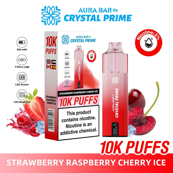 Aura Bar 10000 Disposable Vape By Crystal Prime -Pack of 5