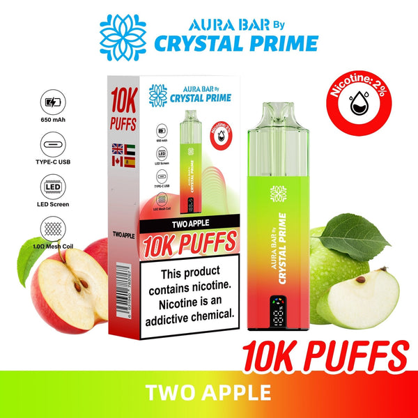 Aura Bar 10000 Disposable Vape By Crystal Prime -Pack of 5