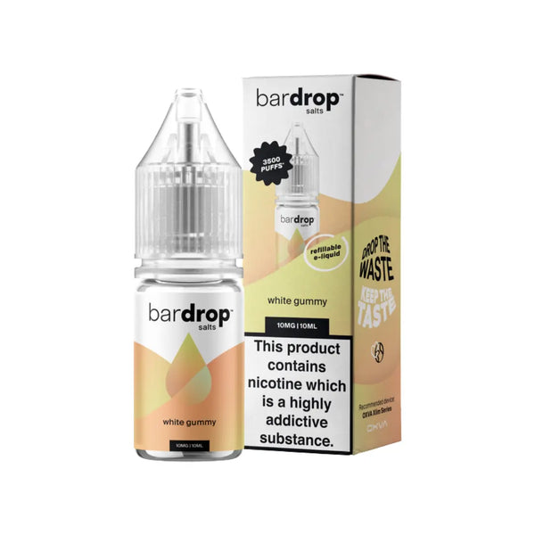Bar Drop White Gummy 10ml Nic Salt E-liquid