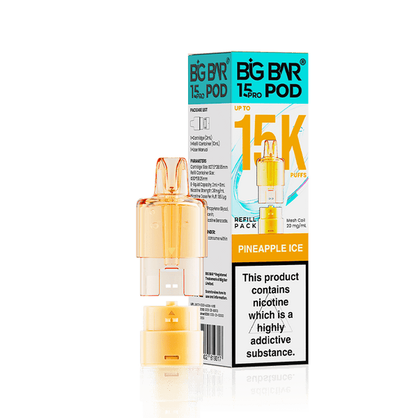 Big Bar 15000 Pro Prefilled Replacement Pods Pack of 5