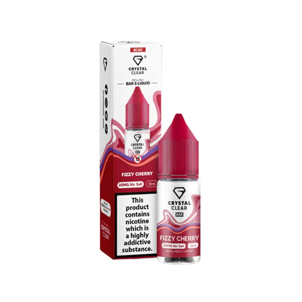 Crystal Clear Fizzy Cherry 10ml Nic Salt E-liquid
