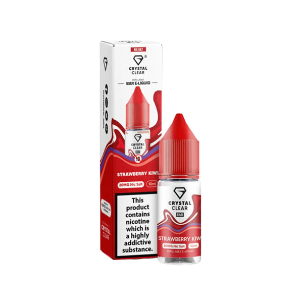 Crystal Clear Strawberry Kiwi 10ml Nic Salt E-liquid