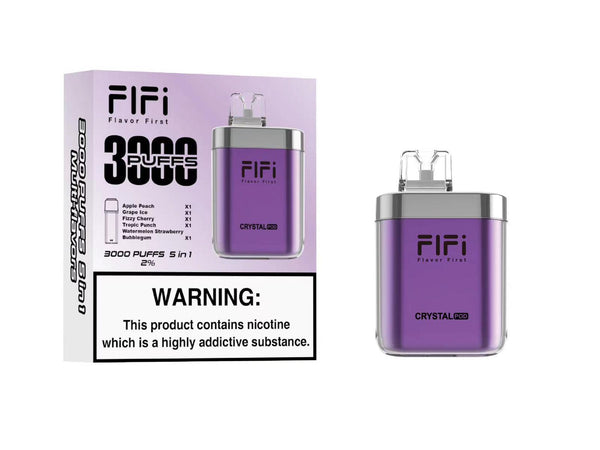 FiFi Crystal Pod 3000 Puffs Disposable Vape Pod 5 in 1 - Box of 5