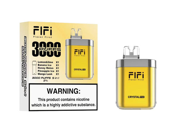 FiFi Crystal Pod 3000 Puffs Disposable Vape Pod 5 in 1 - Box of 5