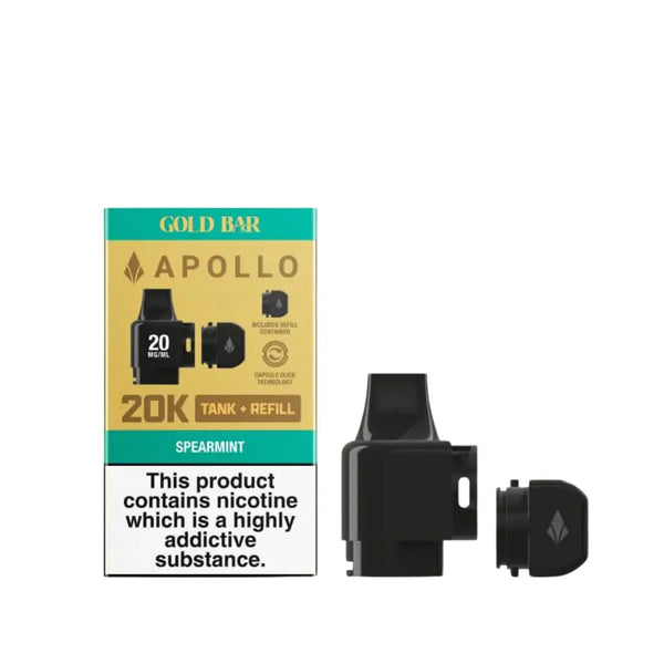 Gold Bar Apollo 20K Spearmint Prefilled Pod Refills