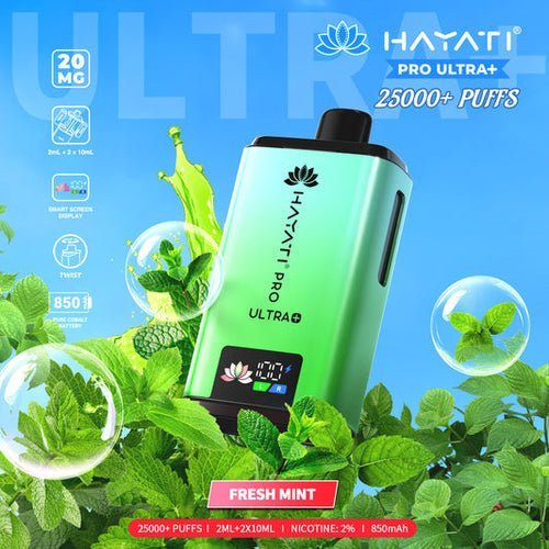 Hayati Pro Ultra Plus 25000 Big Puffs Prefilled Vape Kit - Box of 5