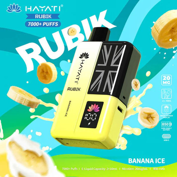 Hayati Rubik 7000 Puffs Prefilled Pod Vape Kit - Pack of 5