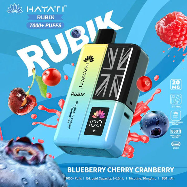 Hayati Rubik 7000 Puffs Prefilled Pod Vape Kit - Pack of 5