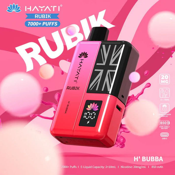 Hayati Rubik 7000 Puffs Prefilled Pod Vape Kit - Pack of 5