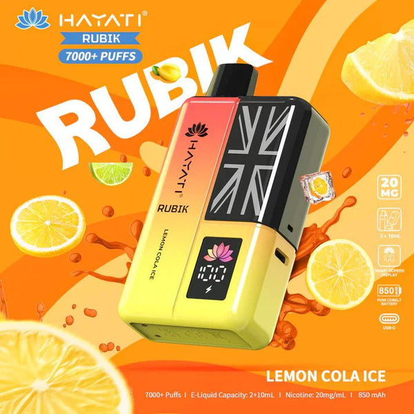 Hayati Rubik 7000 Puffs Prefilled Pod Vape Kit - Pack of 5