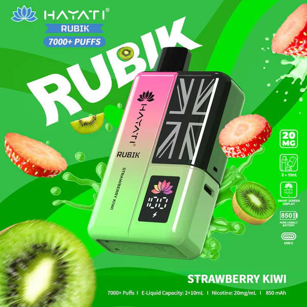 Hayati Rubik 7000 Puffs Prefilled Pod Vape Kit - Pack of 5