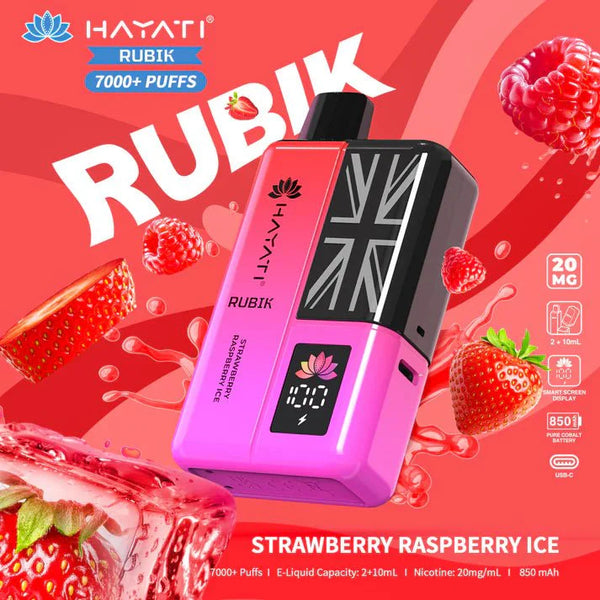 Hayati Rubik 7000 Puffs Prefilled Pod Vape Kit - Pack of 5