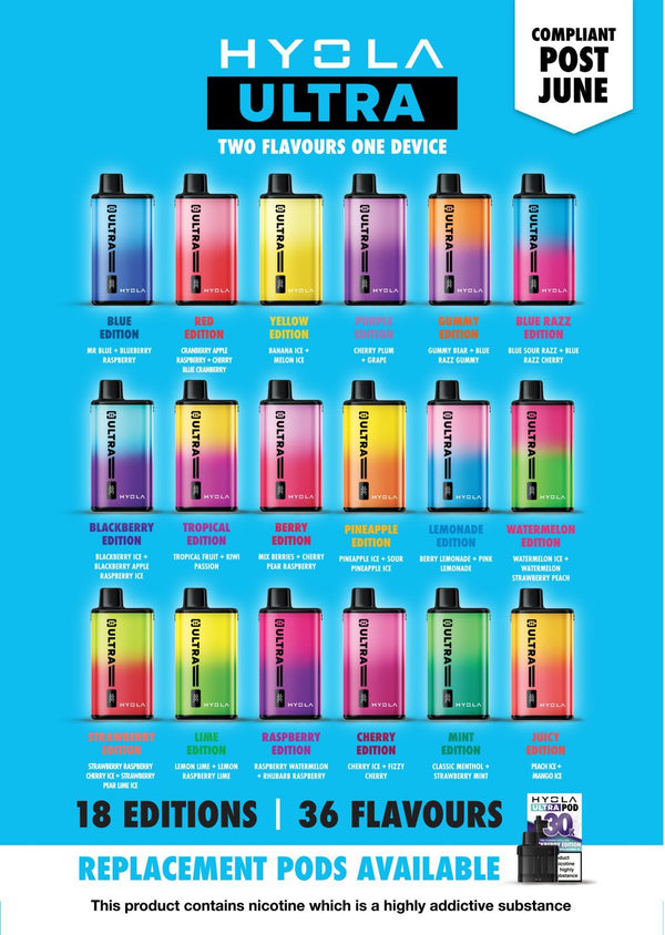 Hyola Ultra 30k Prefilled Pod Vape Kit - Pack of 5