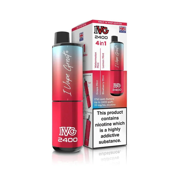 IVG 2400 Disposable Vape Pod Puff Device - Box of 5