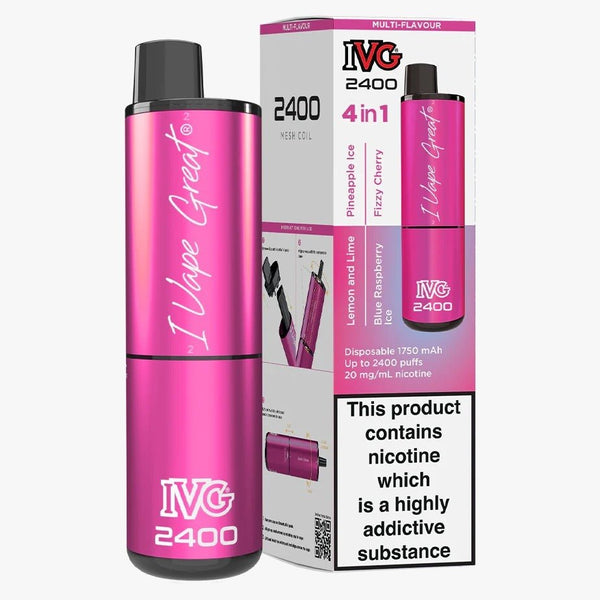 IVG 2400 Disposable Vape Pod Puff Device - Box of 5