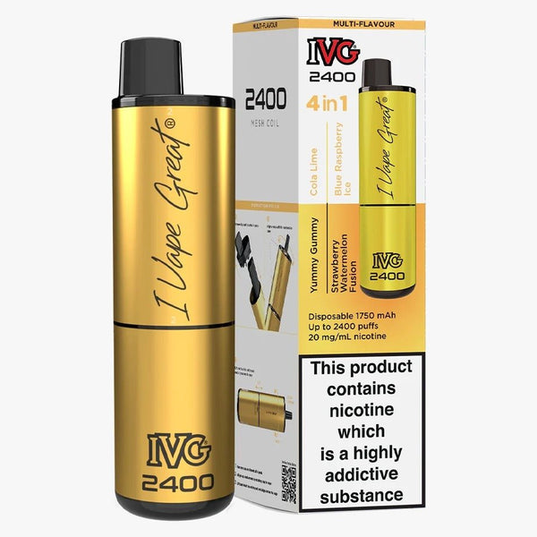 IVG 2400 Disposable Vape Pod Puff Device - Box of 5