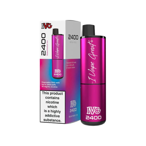 IVG 2400 Disposable Vape Pod Puff Device - Box of 5