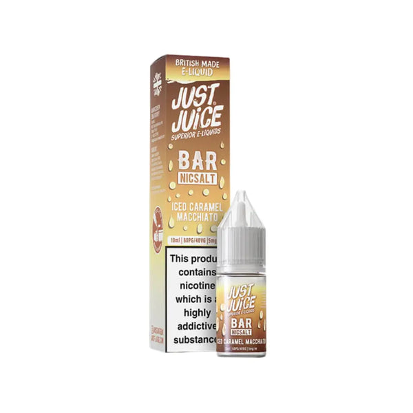 Just Juice Bar Iced Caramel Macchiato 10ml Nic Salt E-liquid