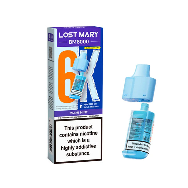 Lost Mary BM6000 Miami Mint Refill Pod