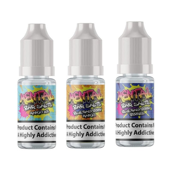 Mental Bar Salts 10ml E-liquids- Pack of 12
