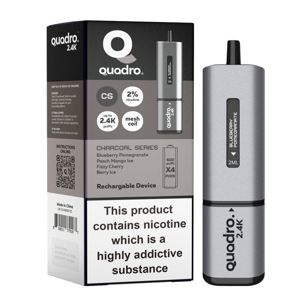Quadro 2400 Puffs 4 in 1 Disposable Vape Pod Device - Box of 5