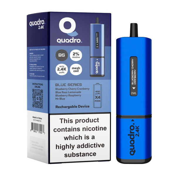 Quadro 2400 Puffs 4 in 1 Disposable Vape Pod Device - Box of 5