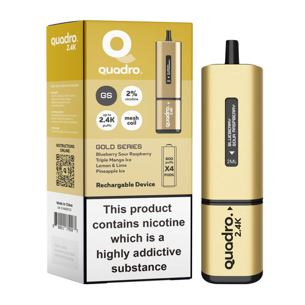 Quadro 2400 Puffs 4 in 1 Disposable Vape Pod Device - Box of 5