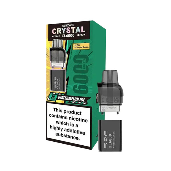 SKE Crystal CL6000 Watermelon Ice Prefilled Vape Pods