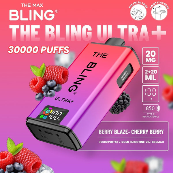 The Bling Ultra Plus 30k Prefilled Vape Pod Kit - Box of 5