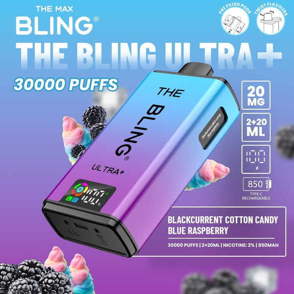 The Bling Ultra Plus 30k Prefilled Vape Pod Kit - Box of 5