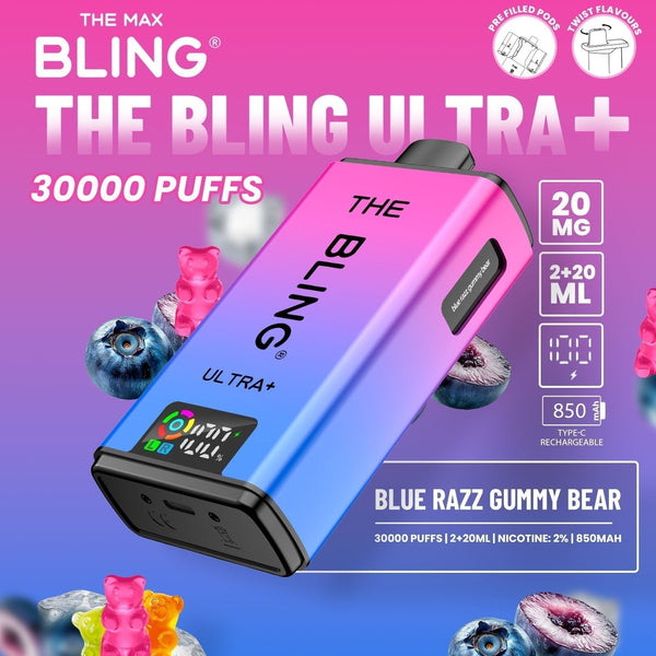 The Bling Ultra Plus 30k Prefilled Vape Pod Kit - Box of 5