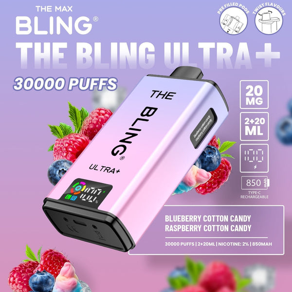 The Bling Ultra Plus 30k Prefilled Vape Pod Kit - Box of 5